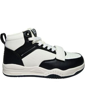 Iceberg Shoes Adult And Color. Leather Upper, Perforated Details, Closure With Laces, Additional Velcro Strap - Black