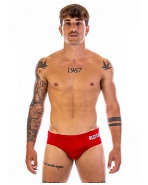 DSquared² Icon Swim Briefs; Icon D7B453720 613 Ros - Rojo