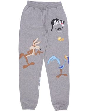 Staple Lt Aop Sweatpant Lightweight Tracksuit Pants - Gray