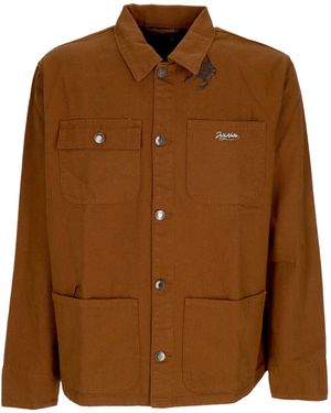 DOLLY NOIRE Werkkleding Herenjack Desert Skull Site Jacket - Bruin