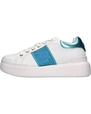 Pollini Sneakers Blancs - Bleu