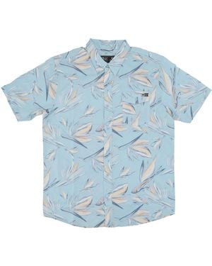 Salty Crew Herren Kurzarmhemd Floral Flyer Tech Woven Shirt Hellblau