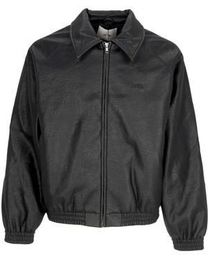 Arte' Basic Leather Jacket - Black