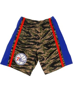 Mitchell &amp; Ness Basketball Shorts Nba Tiger Camo Swingman Short Hardwood Classics 2000 Phi76E - Blue