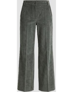 Marella Regular Fit Velvet Pants Undergrown - Gray