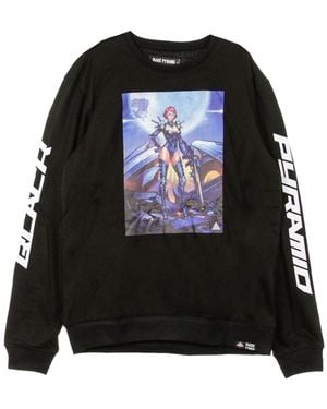 Black Pyramid Sweat-Shirt Leger A Col Rond Pour Hommes Space Hunter - Noir