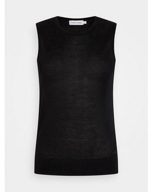 Calvin Klein Essential Merino Tank Top - Black