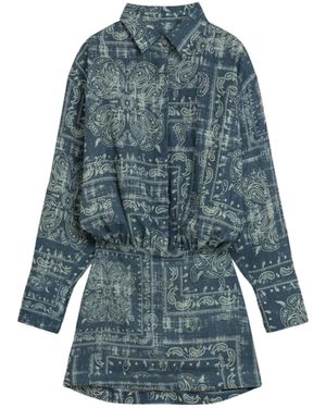 PAPER KID Dress Bandana Effect - Blue