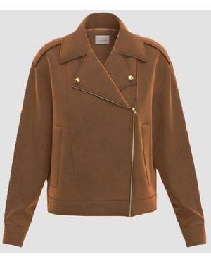 Marella Biker Jacket Cognac - Brown