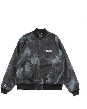 Octopus Bomber Jacket Camo Varsity Jacket - Gray