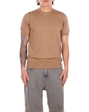 Alpha Studio Knitted Au5040C 1014 Crew Neck M\M Safari - Gray