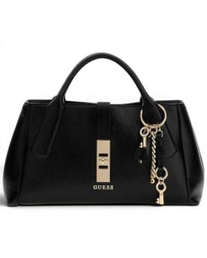Guess Brooke High Society Satchel - Black