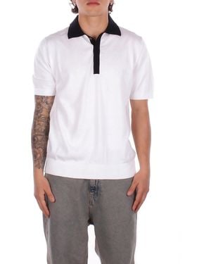 Alpha Studio Polo Au5023B 1000 Pole M\M Contrast - White