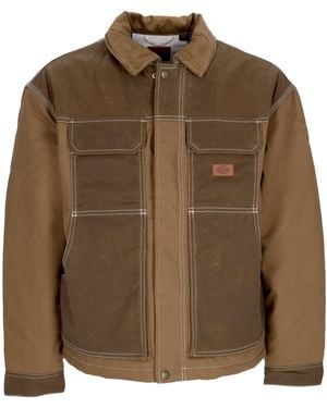 Dickies Jacket Lucas Waxed Pocket Front Jacket - Brown
