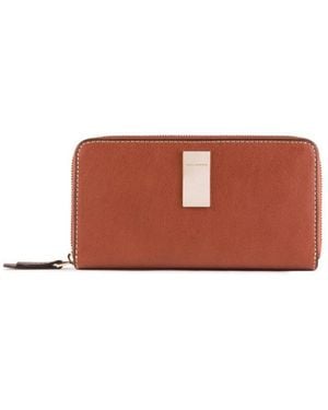 Piquadro Portefeuille En Cuir - Marron