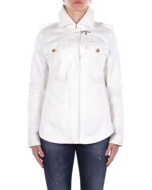 Fay Jacket Naw0452317 Syczb004 Jkt Shirt With Snow Hook - White