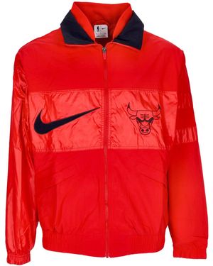 Nike Tracksuit Jacket Nba Courtside Lightweight Jacket Chibul - Red
