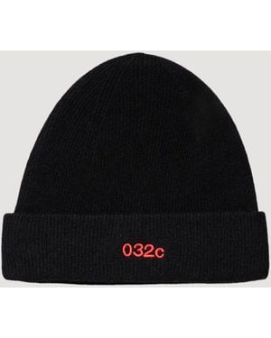 032c Logo Cashmere Blend Beanie - Black