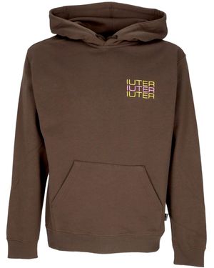 Iuter Leichter Herren-Hoodie Spine Skulls Hoodie Braun