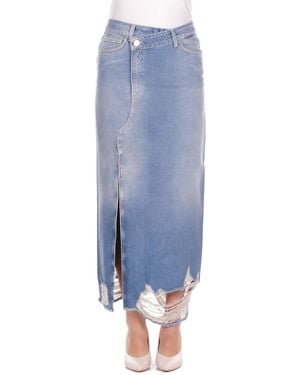 Dondup Skirt G610Df0283D 800 Slim Skirt - Blue