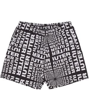 Iuter Optical Swimtrunks Schwarze Herren-Badeshorts