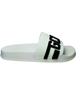 Gcds Shoes Sliders Logo Chain - Black