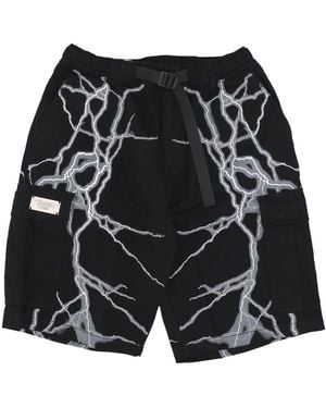 Phobia Lateral Lightning Cargo Shorts - Black
