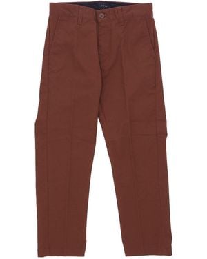 Obey Long Straggler Flooded Pants - Red