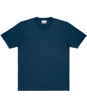 WOOL &amp; CO T-Shirt Paricollo Cotton Mako Bleu Mm - Blue