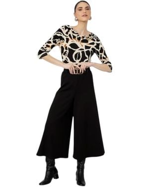 FRANK LYMAN Pantalon De Mujer Con Cinturon 253206 Cropped - Blanco