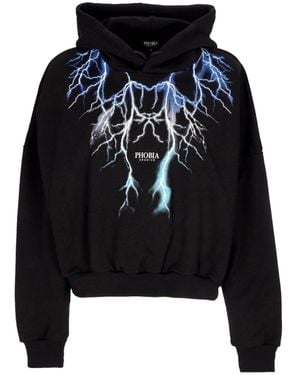 Phobia Sudadera Con Capucha Ligera Para Mujer Sudadera Corta Con Capucha Lightning Negro/Azul/Gris/Azul Claro