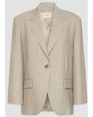 Max Mara Wool Canvas Jacket - Natural