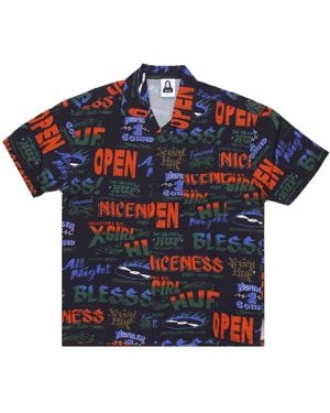 Huf Sound Resort Top X X-Girl Short Sleeve Shirt - Blue