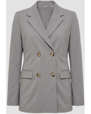 Max Mara Double-Breasted Jacket - Gray