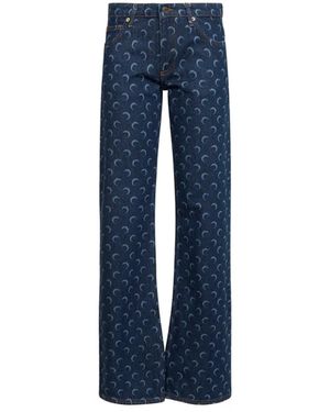 Marine Serre Pants - Blue