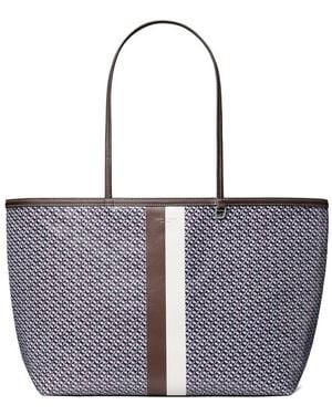 Tory Burch Racer Shopper Met Print - Wit