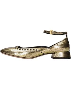 A.Bocca Lage Schoenen Goud - Naturel