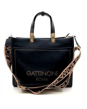Gattinoni Amelia L. Double Handle Bag - Black