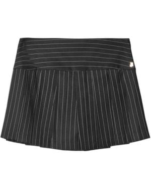 hinnominate Minirok Met Vouwbroek Vrouw Gessato - Zwart