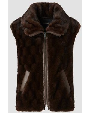 Pinko Gilet Similaire-Pellicia Femme Brun - Noir