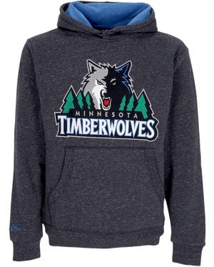 Mitchell &amp; Ness Homme Hoodie Nba Lave La Neige Polaire Hoodie Mintim Couleurs De L'Equipe Originale - Bleu