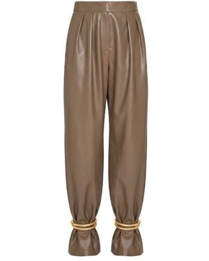 SIMONA CORSELLINI Trousers Con Dobles Colgantes Y Pulseras De Serpiente - Neutro