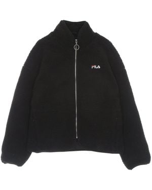 Fila Teddy Bear Chaqueta Polar Sari Sherpa Para Mujer - Negro