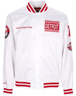 Mitchell &amp; Ness Bomberjack Voor Nhl Hometown Lw Satijnen Jack Detwin - Wit