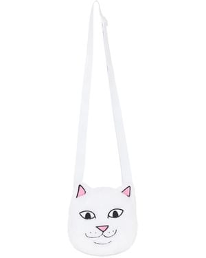 RIPNDIP Lord Nermal Sherpa Crossbody Bag Blanco Bolso De Hombro Para Hombre
