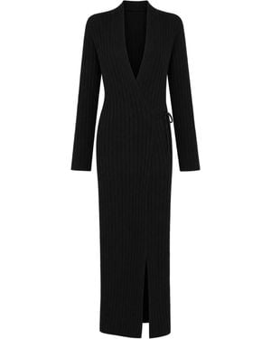 Akep Cable Robe Dress - Black