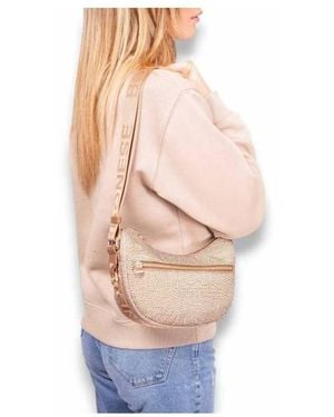 Borbonese Shoulder Bag Moon Bag Mini - White