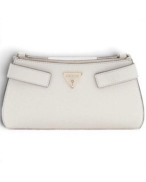 Guess Serenova Mini Crossbody Off Saffiano Effect With Chain Shoulder - Metallic