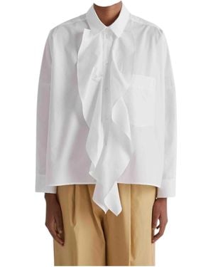 MEIMEIJ Cotton Shirt With Rouches - White