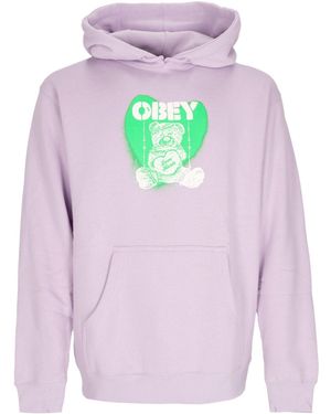 Obey Love Hurts 2 Basic Hooded Fleece Hoodie - Pink